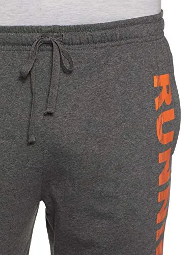 Chromozome Men's Track Pants (N-169 Running Shorts_Charcoal_L)