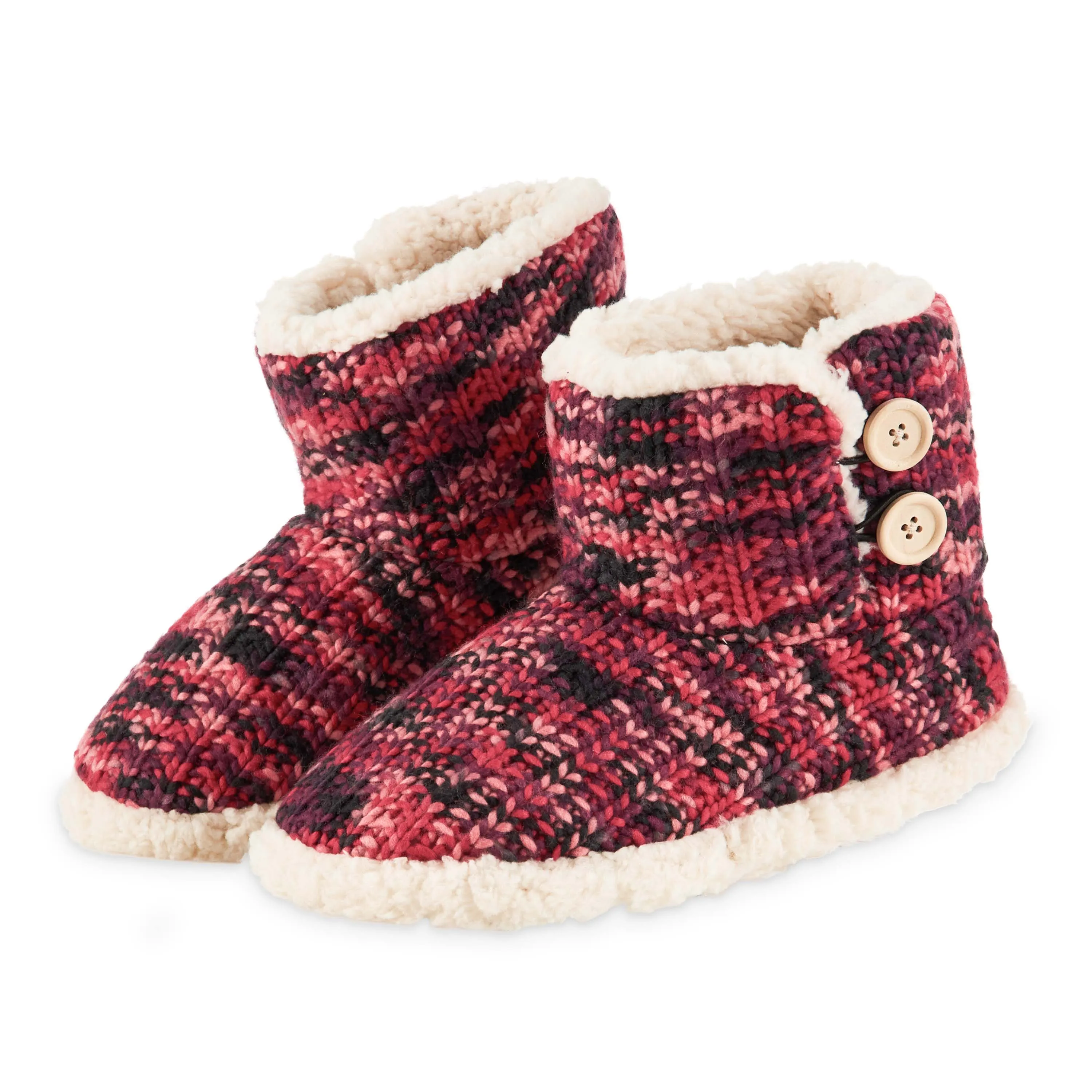 CityComfort Ladies Slipper Boots Knitted Warm Winter Indoor Booties