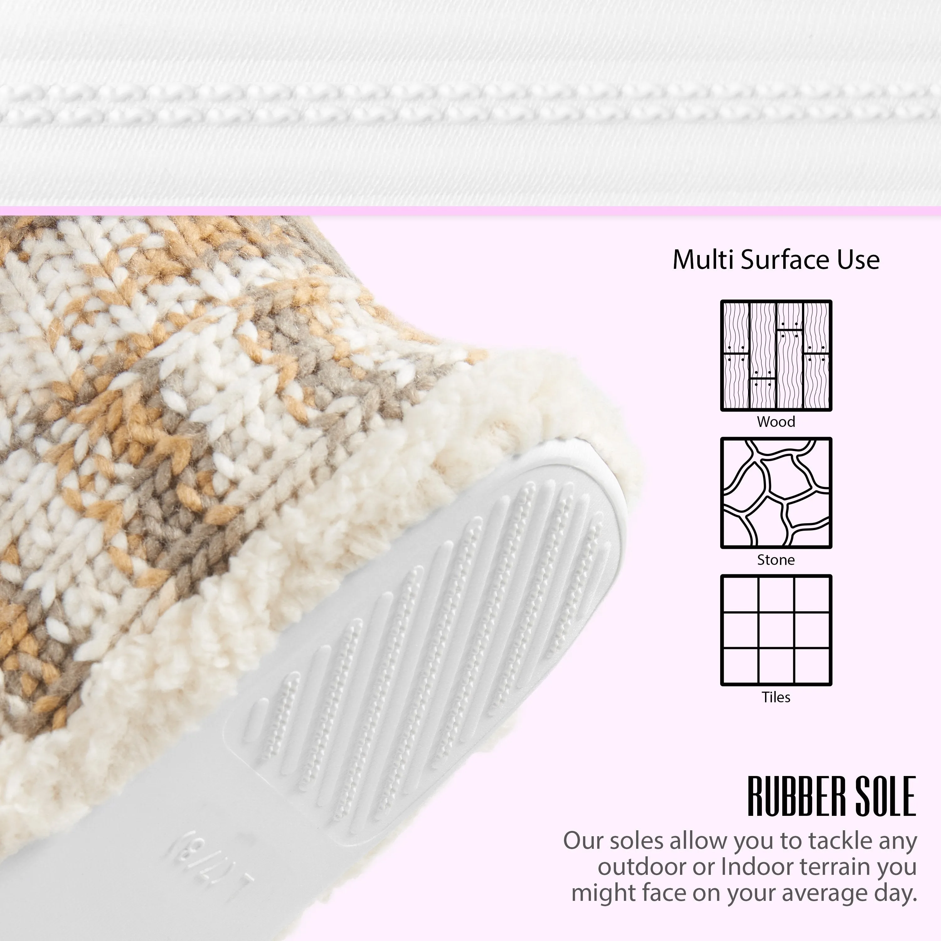 CityComfort Ladies Slipper Boots Knitted Warm Winter Indoor Booties