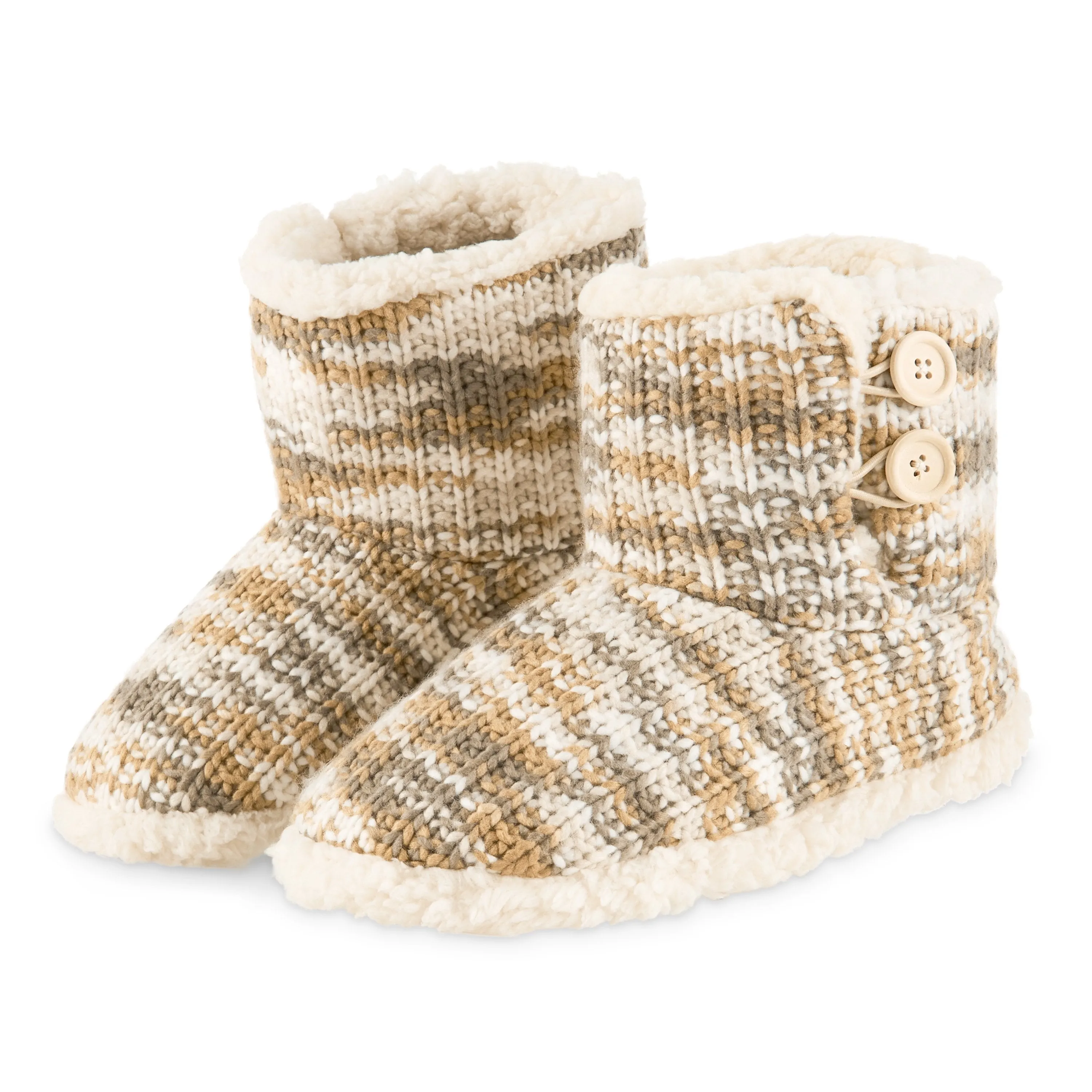 CityComfort Ladies Slipper Boots Knitted Warm Winter Indoor Booties