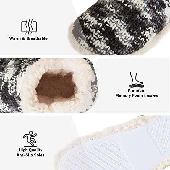 CityComfort Ladies Slipper Boots Knitted Warm Winter Indoor Booties