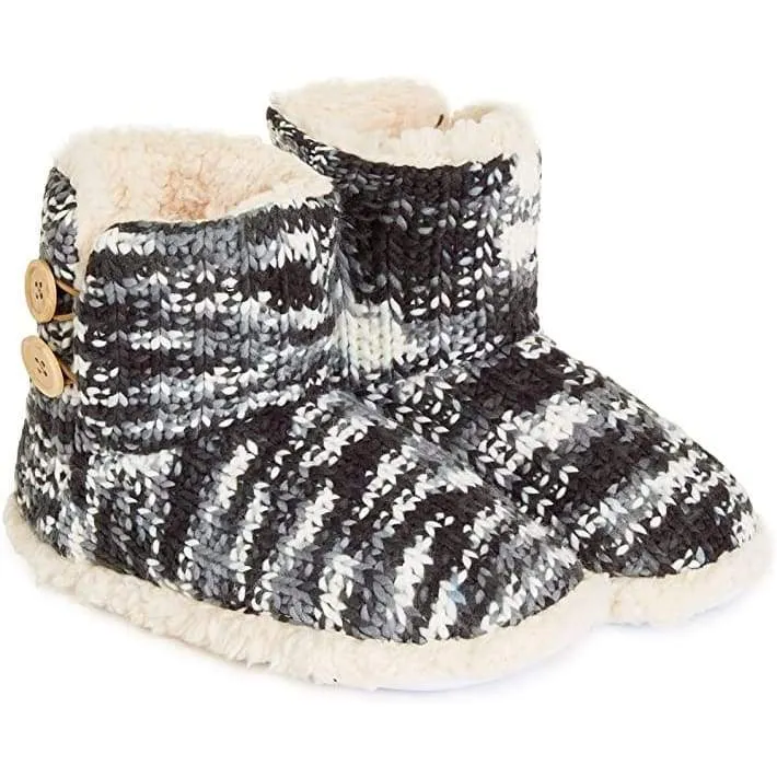 CityComfort Ladies Slipper Boots Knitted Warm Winter Indoor Booties