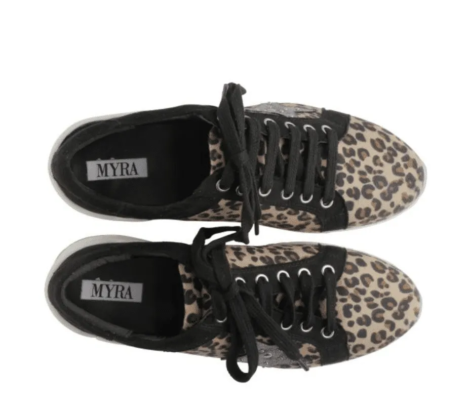 CLEARANCE- Titbit Sneakers (Leopard Print Canvas)