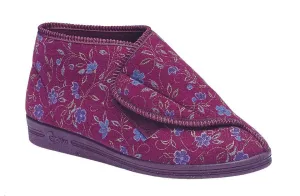 Comfylux LS415D Womens Touch Fastening Bootee Slipper