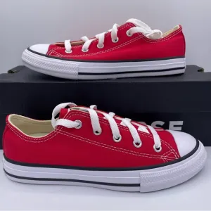 Converse chuck taylor all star canvas low kids red sneakers Size 2