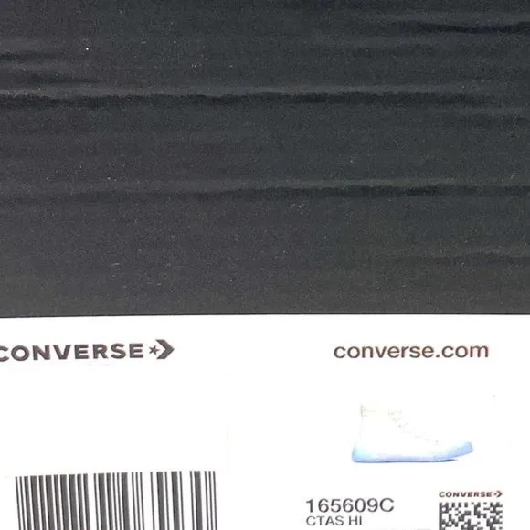 Converse Men's Size 165609C CTAS HI TRANSLUCENT WHITE Canvas Synthetic Sneakers