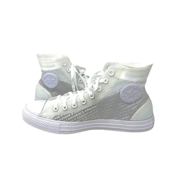 Converse Men's Size 165609C CTAS HI TRANSLUCENT WHITE Canvas Synthetic Sneakers