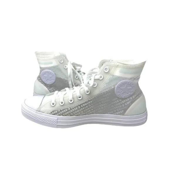 Converse Men's Size 165609C CTAS HI TRANSLUCENT WHITE Canvas Synthetic Sneakers