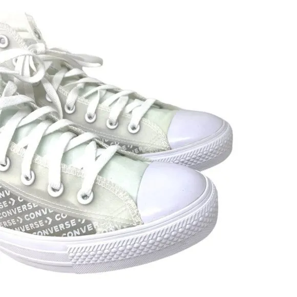 Converse Men's Size 165609C CTAS HI TRANSLUCENT WHITE Canvas Synthetic Sneakers