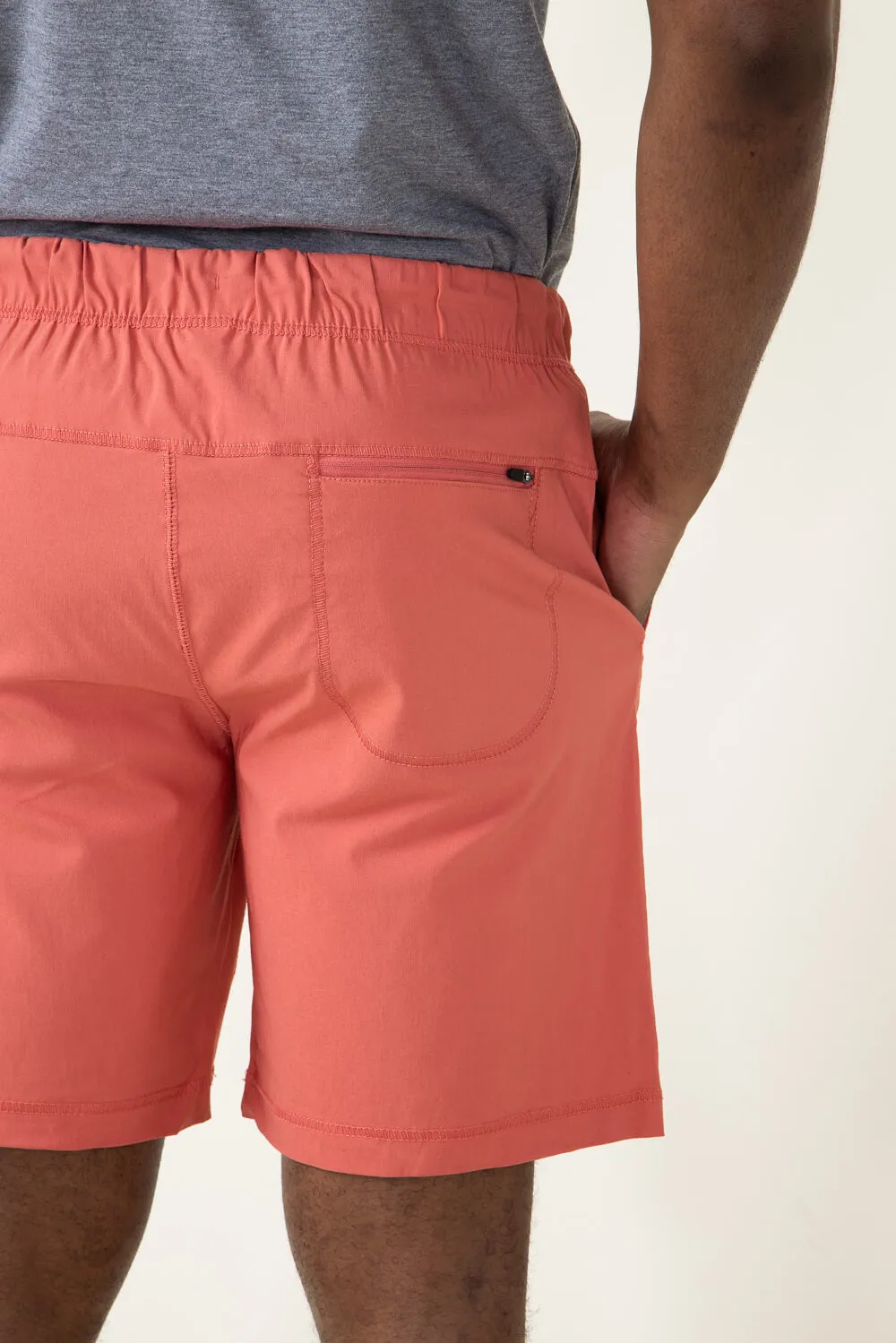 Copper & Oak Tech Pull On Shorts for Men in Red Orange | K2S510-657FADEDROSE