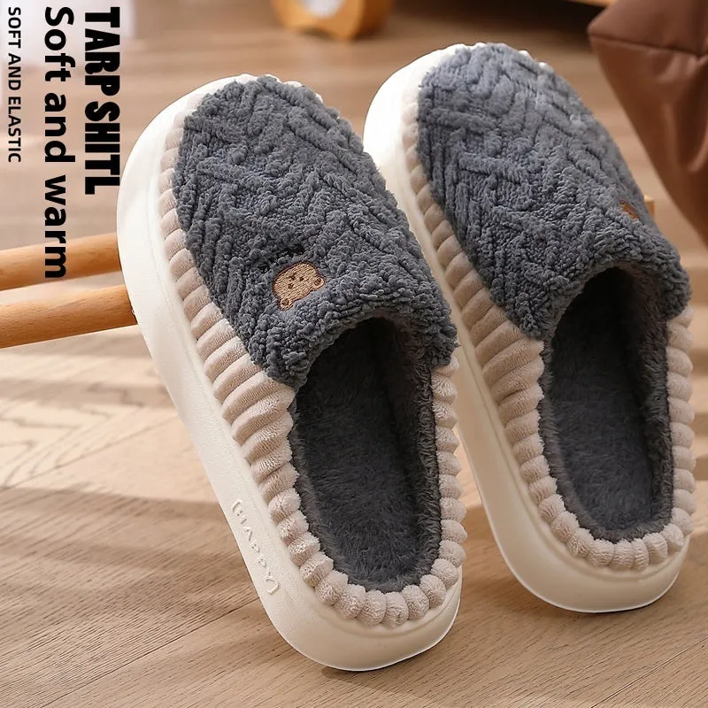 Cute Bear Plush Slippers