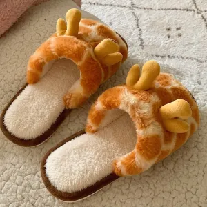 Cute Giraffe Slipper Comfortable Warm Winter Slippers Cotton Shoes
