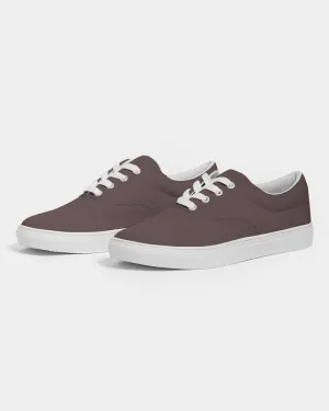 Dark Pink Brown Men's Canvas Sneakers | Men's | Dark Pale Pastel Pink Brown | C0M30Y15K80