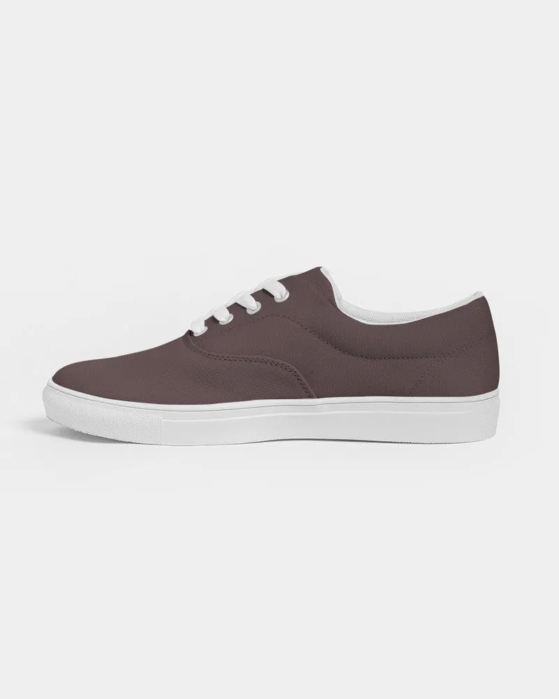 Dark Pink Brown Men's Canvas Sneakers | Men's | Dark Pale Pastel Pink Brown | C0M30Y15K80