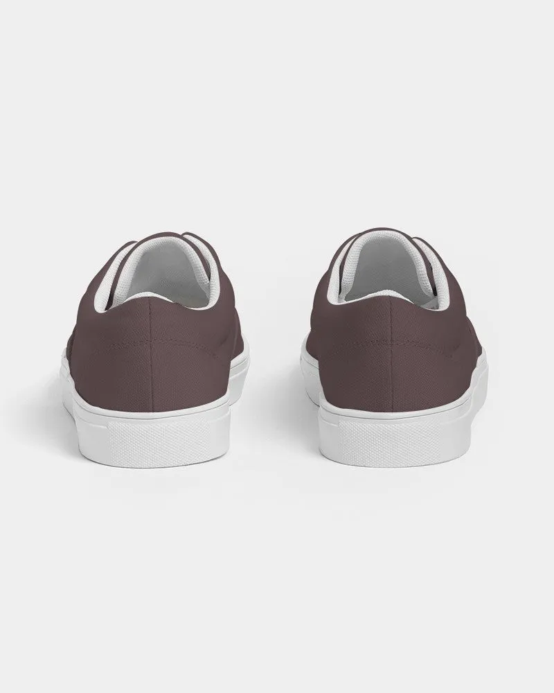 Dark Pink Brown Men's Canvas Sneakers | Men's | Dark Pale Pastel Pink Brown | C0M30Y15K80