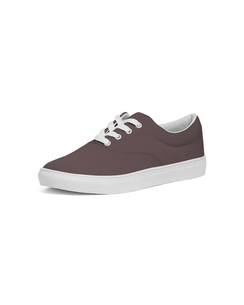 Dark Pink Brown Men's Canvas Sneakers | Men's | Dark Pale Pastel Pink Brown | C0M30Y15K80