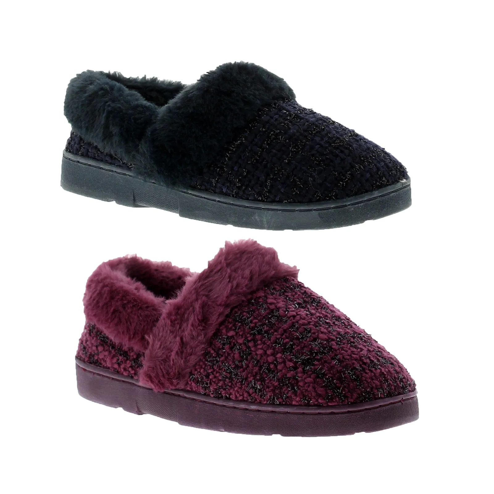 DR KELLER WOMENS SLIPPERS LADIES WIDE FIT CUSHIONED WARM ADJUSTABLE FLEECE SHOE