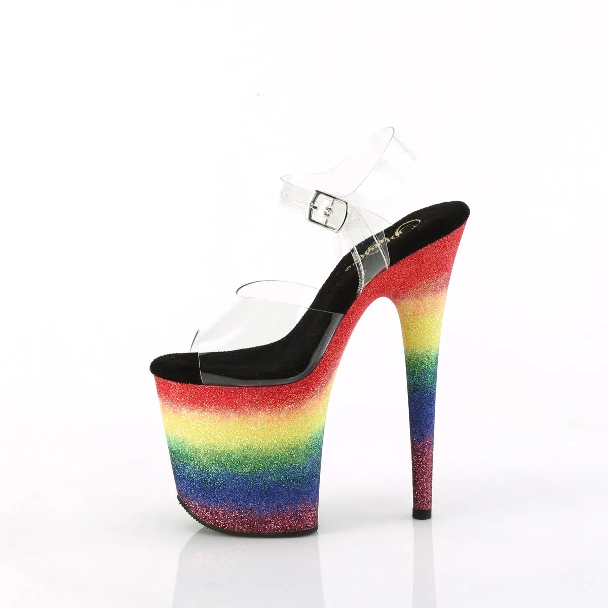 FLAMINGO-808RG-04  Clear/Rainbow Glitter
