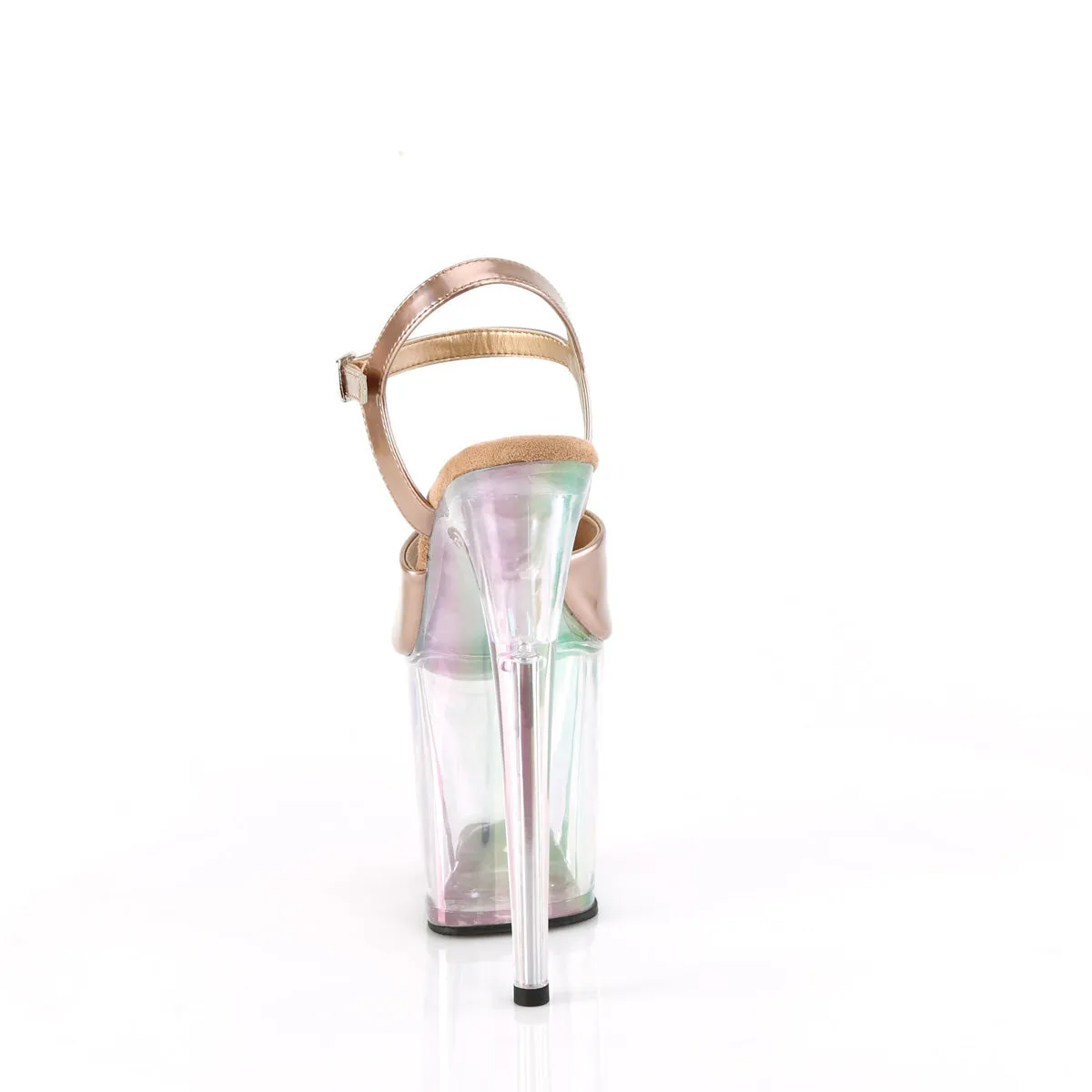 FLAMINGO-809HT  Rose Gold Holo Patent/Holo Tinted