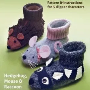 Forest Friends Slippers - PDF PATTERN