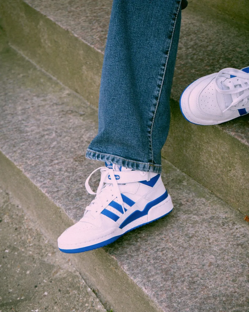 Forum Mid - White/Royal Blue