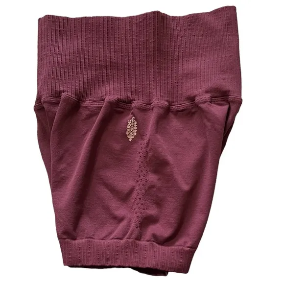 Free People Movement Good Karma Running Shorts XS/S Burgundy NWOT