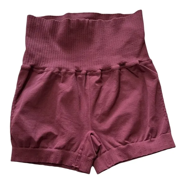 Free People Movement Good Karma Running Shorts XS/S Burgundy NWOT