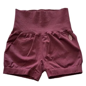 Free People Movement Good Karma Running Shorts XS/S Burgundy NWOT