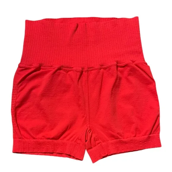 Free People Movement Good Karma Running Shorts XS/S Cherry Tomato NWOT