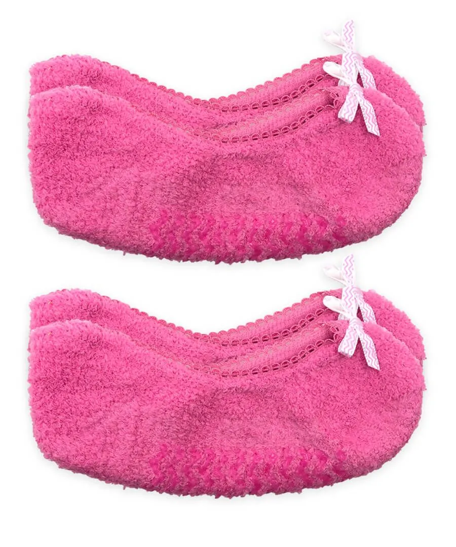 Fuzzy Footie Slippers 2 pairs