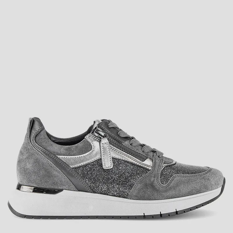 G56.446 - GRAPHITE SILVER VELOUR LEATHER