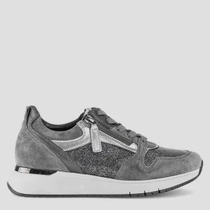 G56.446 - GRAPHITE SILVER VELOUR LEATHER