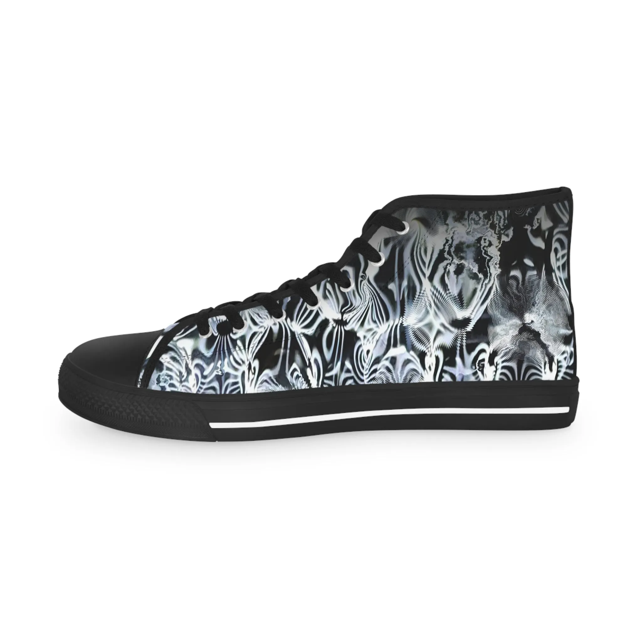 Galaxy Frog Men's High Top Cymatics Sneakers 0001
