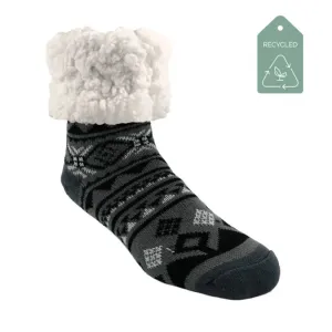 Geometric Black - Recycled Slipper Socks