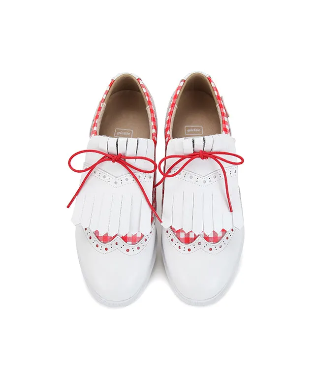 Giclee Tee-In Spikeless Golf Shoes - Red Check