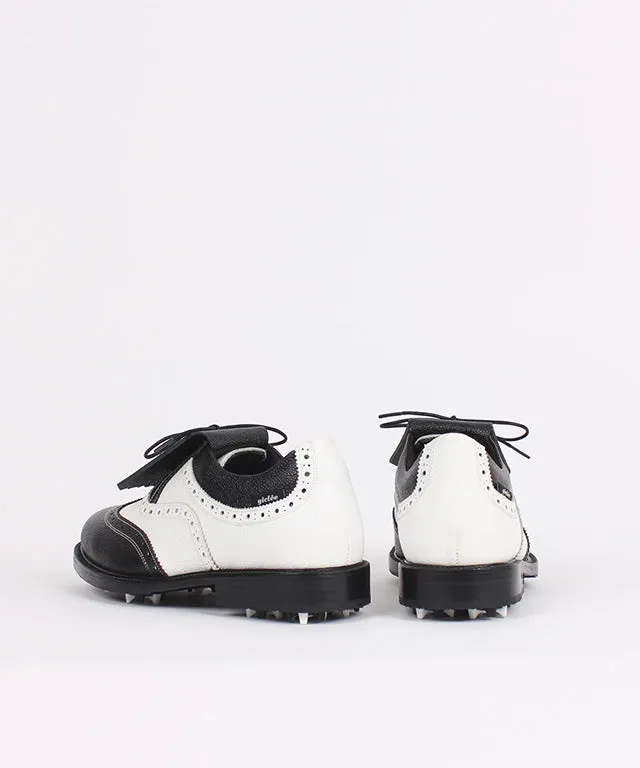 Giclee Unisex Classy Combi Premium Leather Golf Shoes - Black
