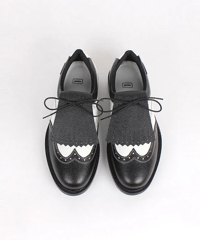 Giclee Unisex Classy Combi Premium Leather Golf Shoes - Black