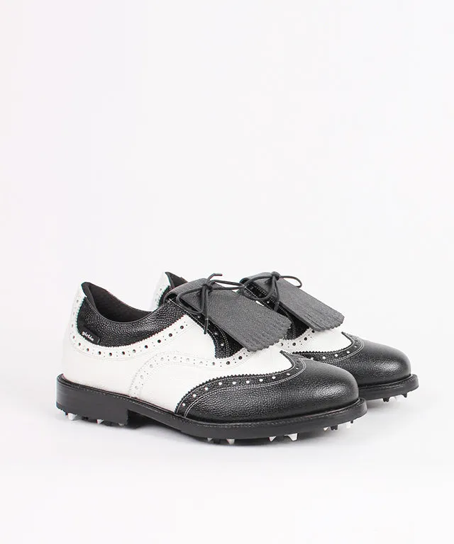 Giclee Unisex Classy Combi Premium Leather Golf Shoes - Black