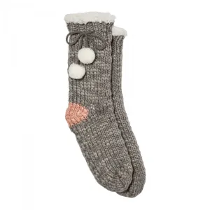 Gilligan & O'Malley Women's Chunky Knit Sherpa Lined Slipper Socks
