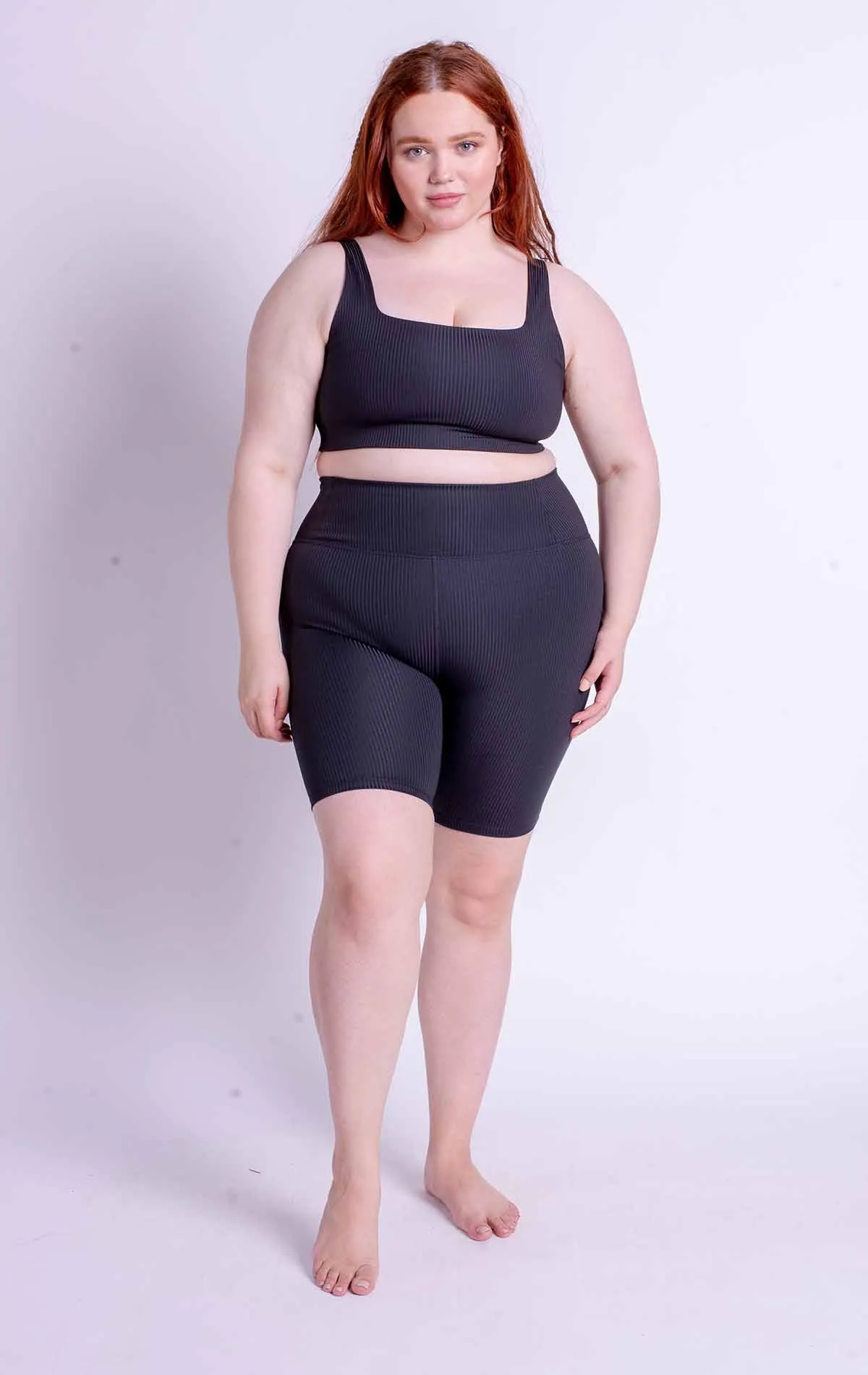 GIRLFRIEND COLLECTIVE Rib Bike Shorts black