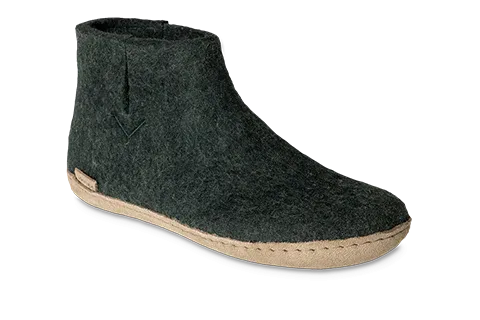 Glerups Slipper Boots | Leather Sole