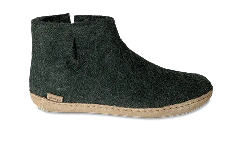 Glerups Slipper Boots | Leather Sole