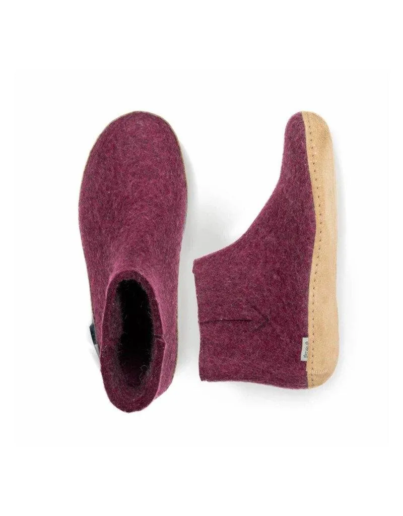 Glerups Slipper Boots | Leather Sole