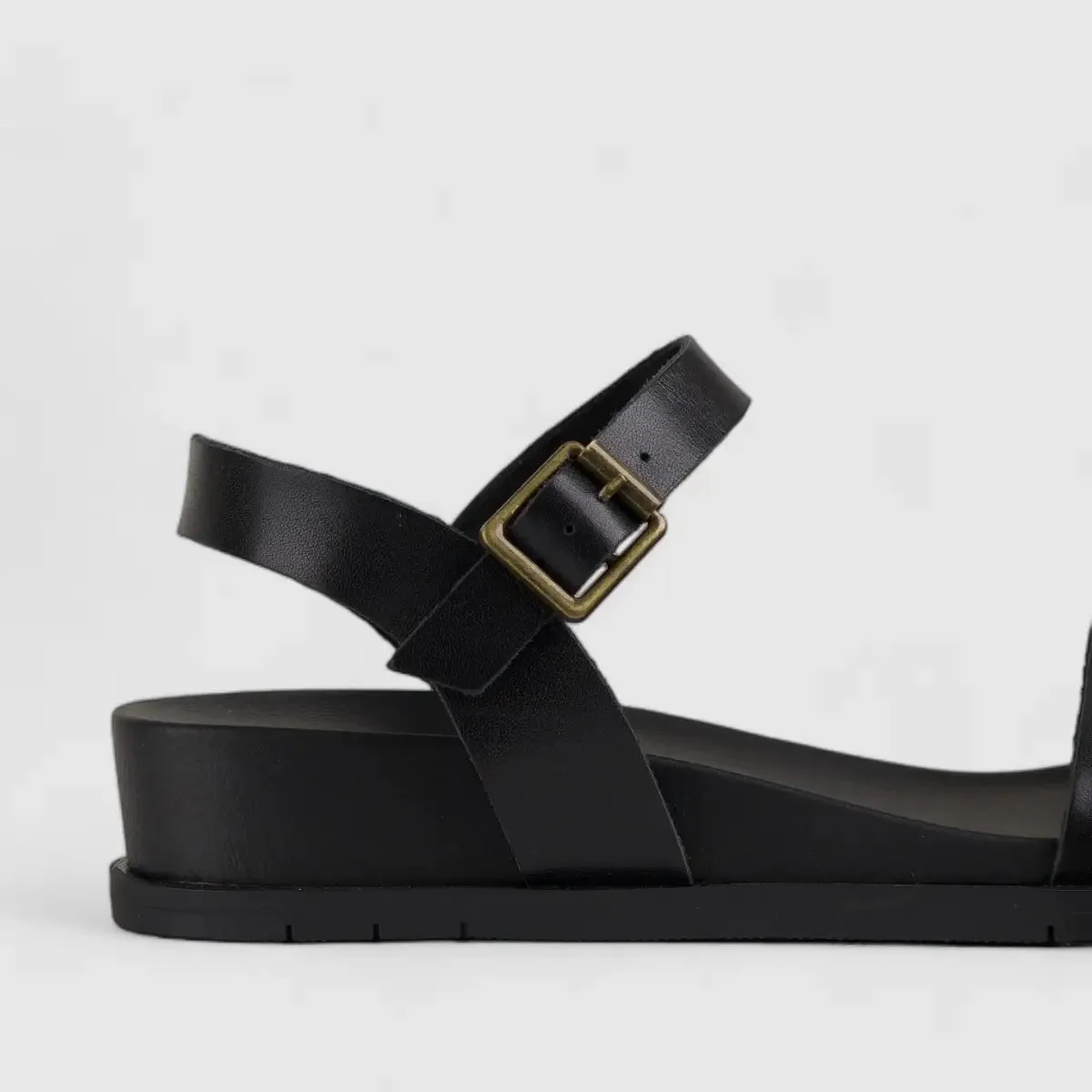Graice Comfort Wedge Sandal Black 01372