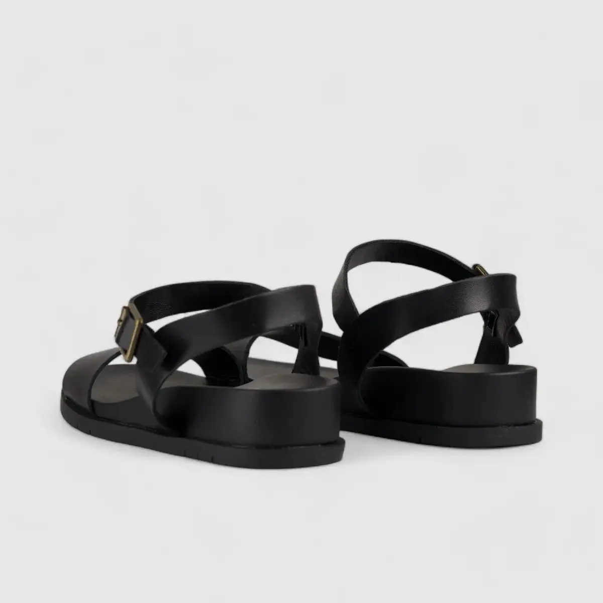 Graice Comfort Wedge Sandal Black 01372