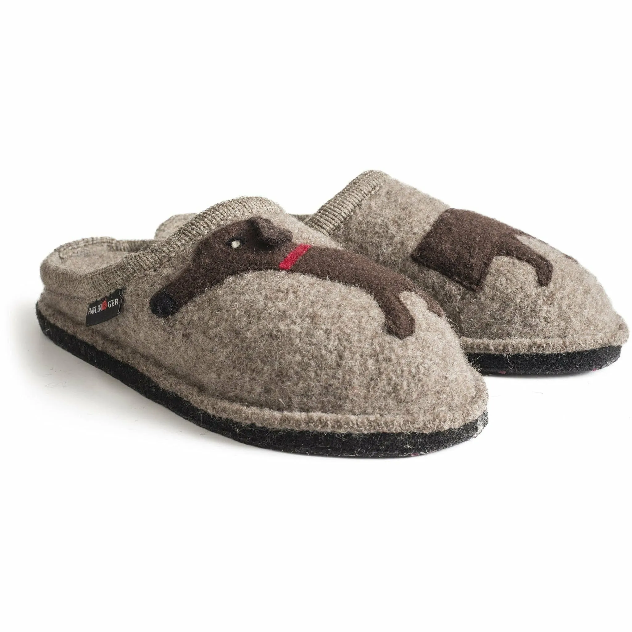 Haflinger Womens Doggy Wool Slippers
