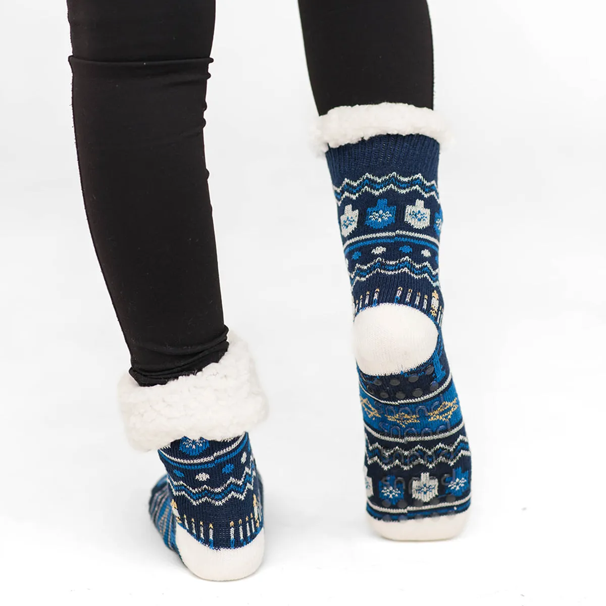 Hanukkah Dreidel - Recycled Slipper Socks