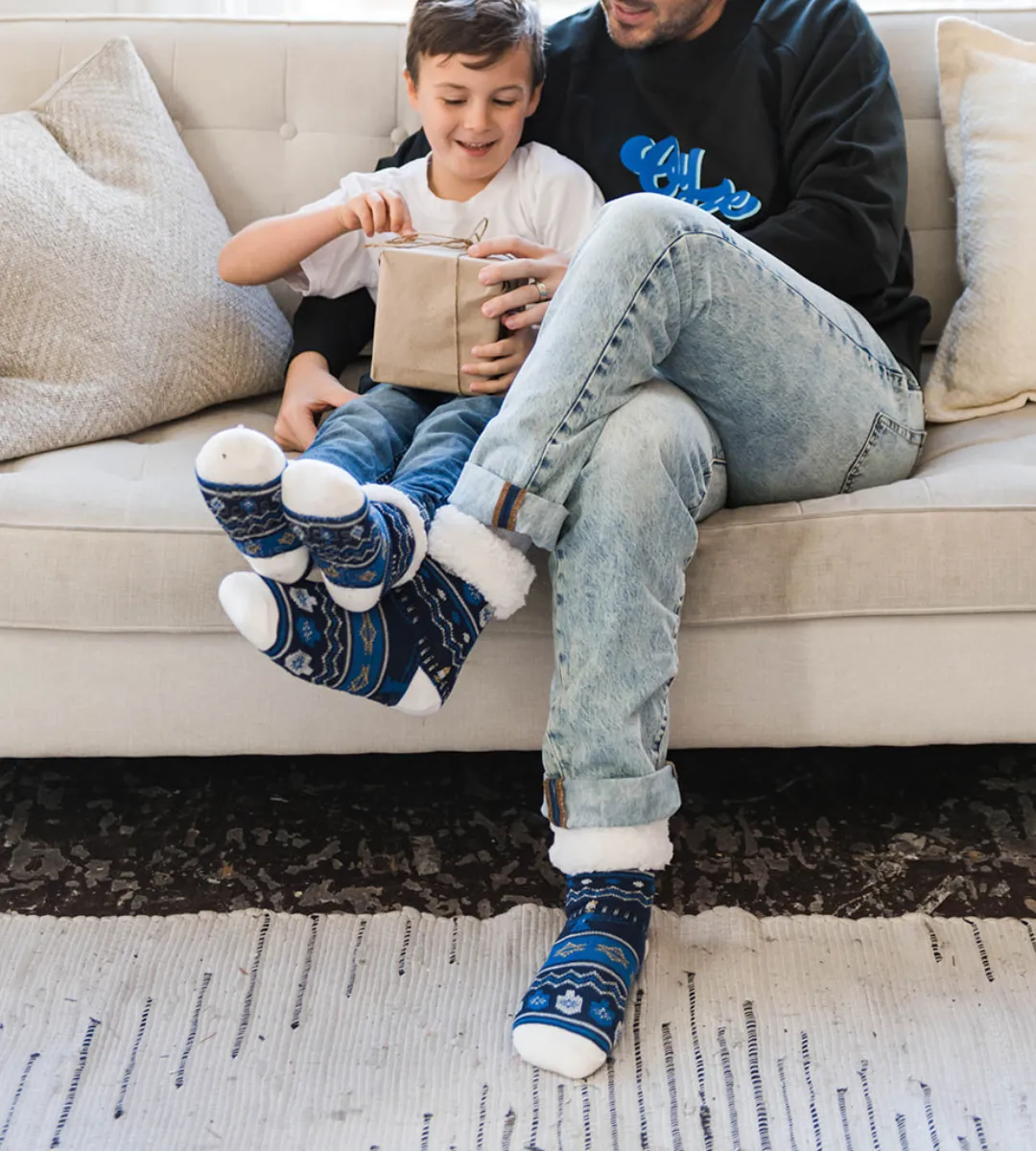 Hanukkah Dreidel - Recycled Slipper Socks