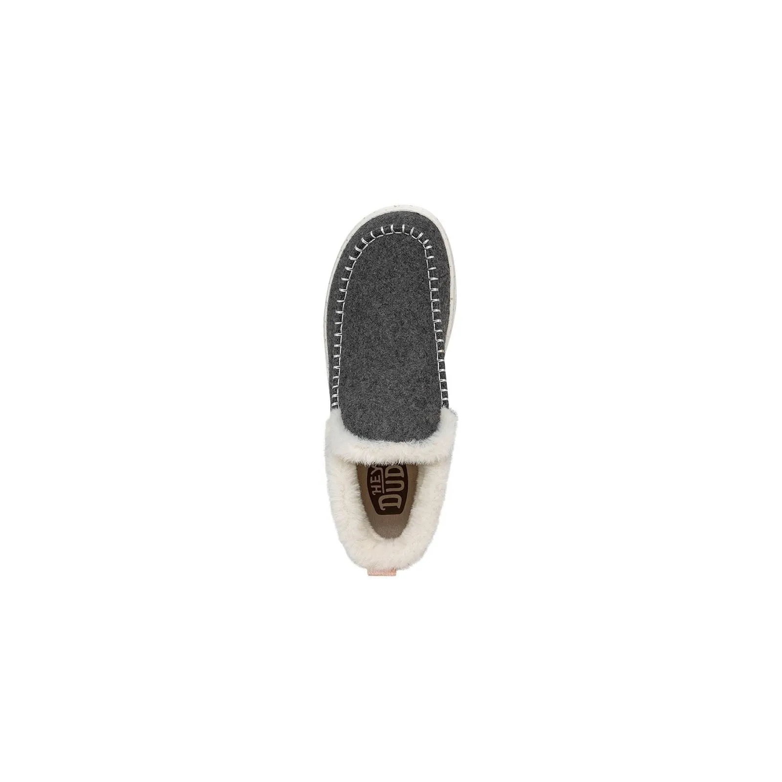HEYDUDE Denny Wool Faux Shearling Polyester Women's Grey Boots