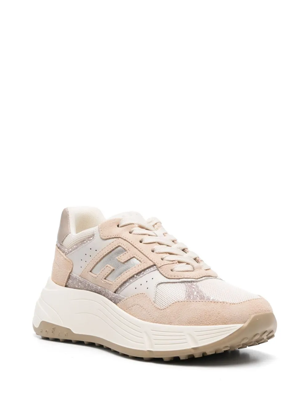Hi-fi leather sneakers